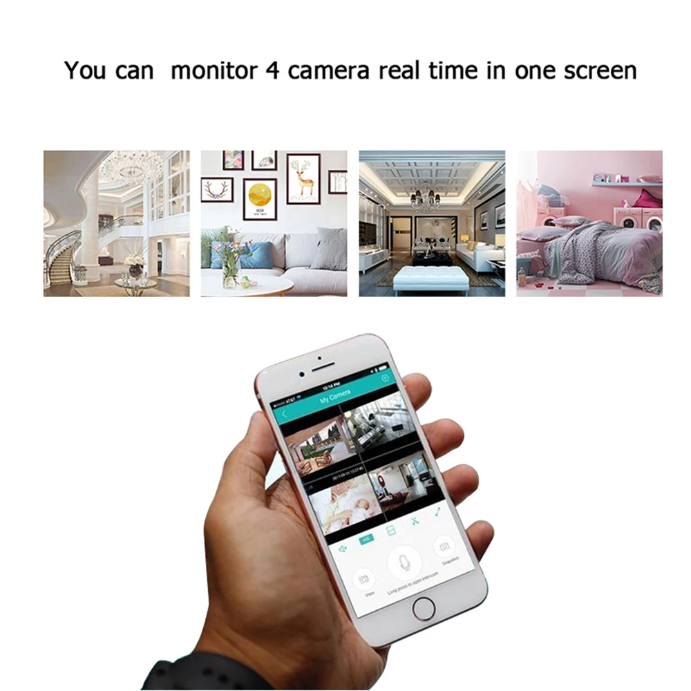 Домашняя видеокамера 720P HD WiFi IP камера беспроводная с управлением через приложение безопасность ИК Ночное Видение видеокамера домашний монитор для детей старшего возраста