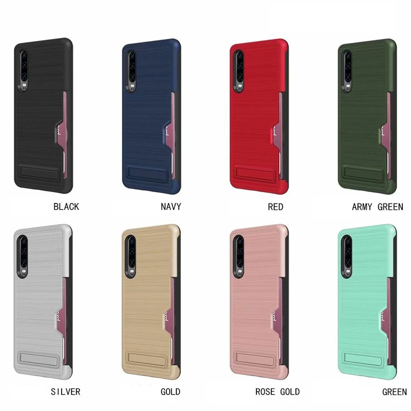 Ультра тонкий для задней панели с подставкой Чехол huawei P30 Pro карты чехол зажимом
