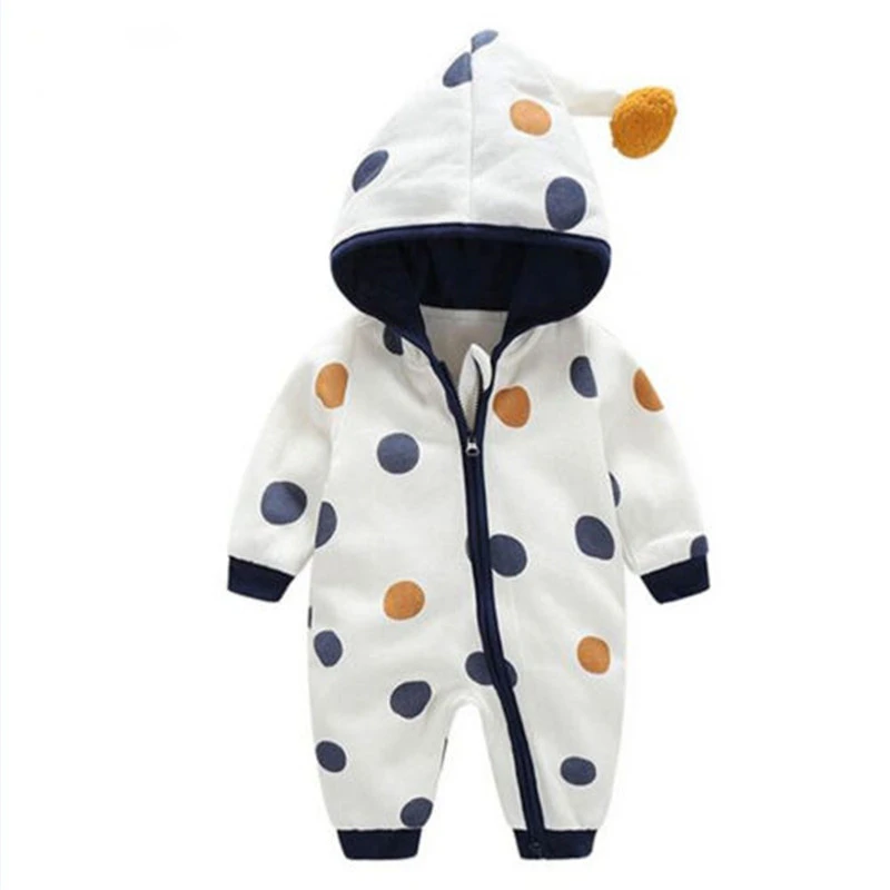 Одежда для новорожденных комбинезон мальчиков и девочек милый в горошек с