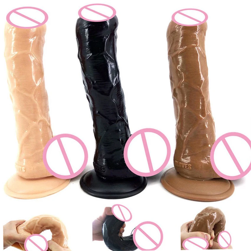 MLSice Реалистический Пенис с крайней плотью большой сильный член всасывания для