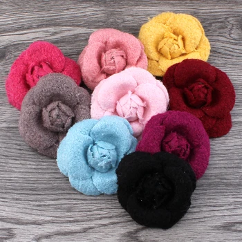 30pcs/lot 5.5cm 9colors Newborn Wool Felt Rose Flower For Girls Apparel/Hair Accessories Handmade Fabric Flowers For Headbands 6