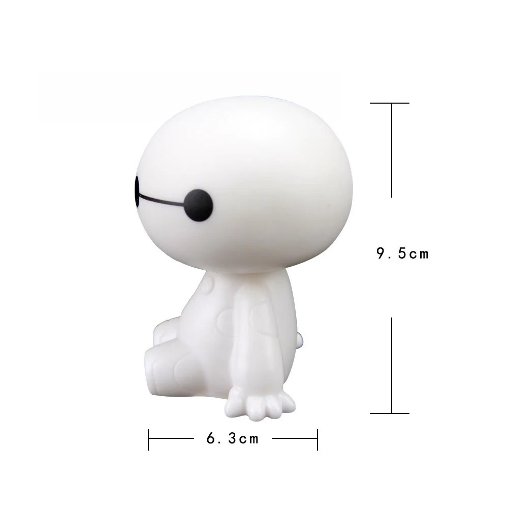 Мультяшный пластиковый робот Baymax, качающаяся голова, автомобильные аксессуары, украшение интерьера автомобиля, большая кукла героя, игрушки, аксессуары