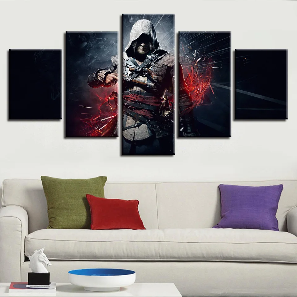 Цветные картины Creed игра несколько Connor War Art Framework домашний декор 7 5 шт. принт