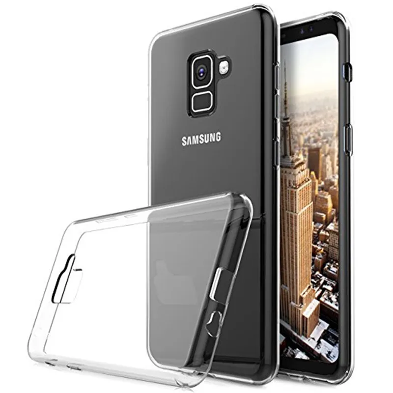 100 шт прозрачный мягкий силиконовый ТПУ гелевый Чехол для Samsung J7 Duo J4 J6 J8 2018 Note 9