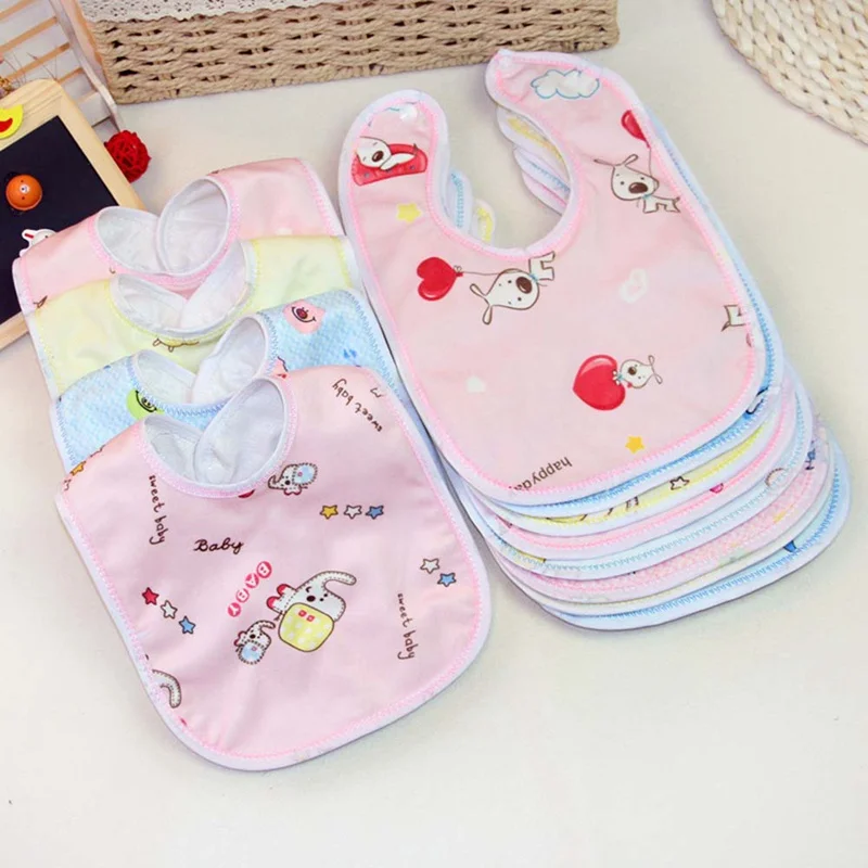 1Pc Baby Cotton Bibs Kids Girl Boy Children Cartoon Waterproof Dinner Feeding Bib Infant Newborn Burp Cloths Random Color | Детская