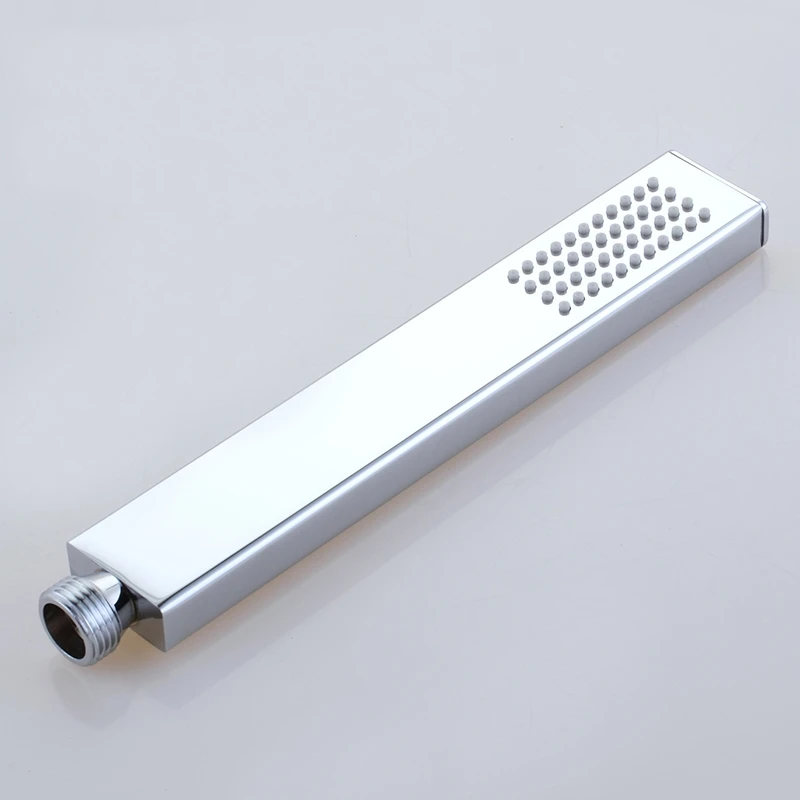 Латунная квадратная хромированная ручная душевая головка с настенным