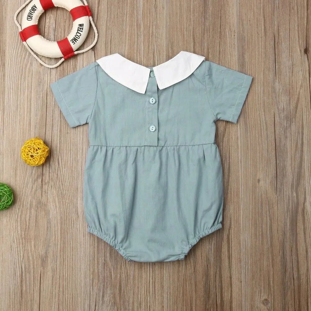 

2019 New Summer Cute Kids Bodysuits Newborn Infant Baby Girls Short Sleeves Bodysuit Jumpsuits Cotton Lovely Outfit Clothes