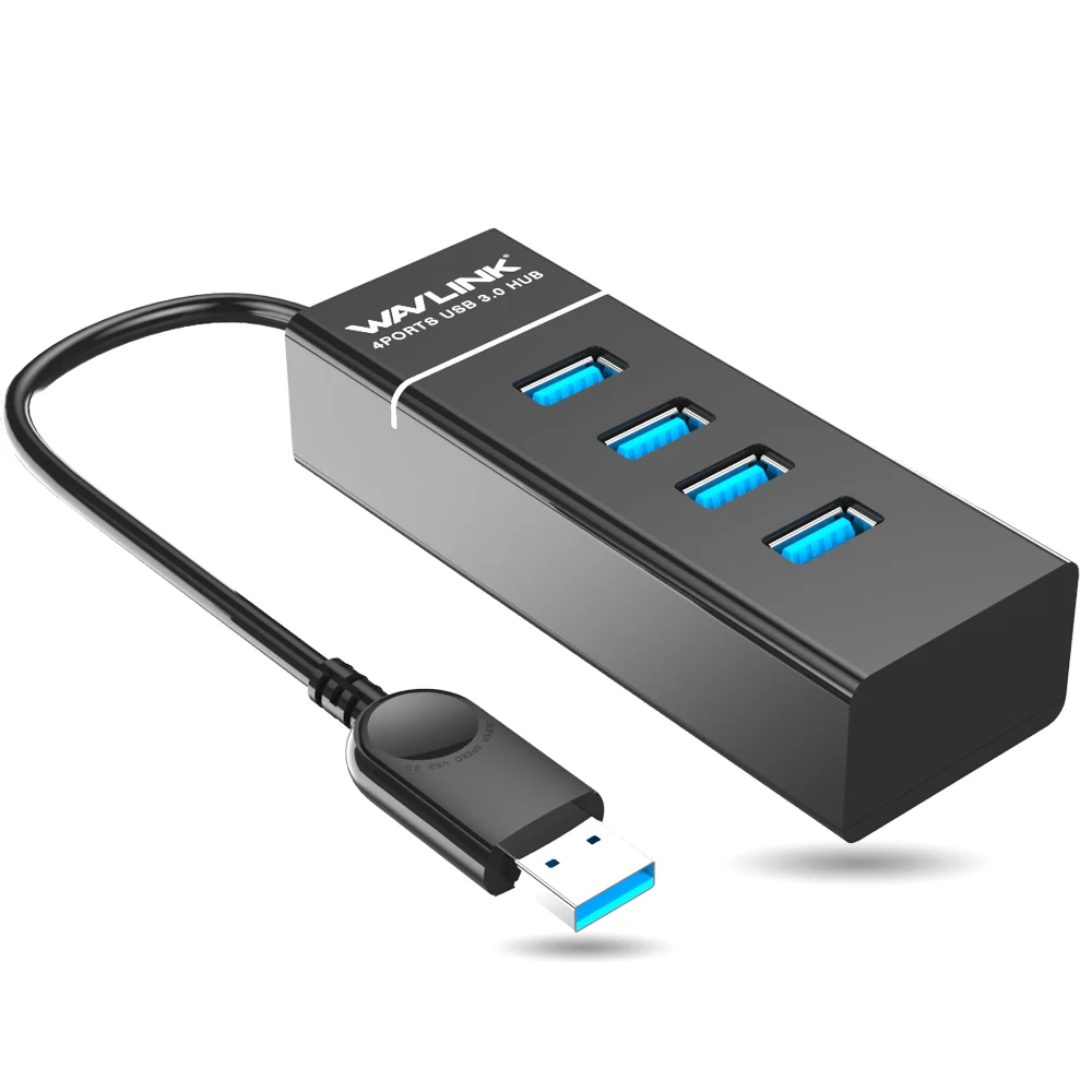 Wavlink высокоскоростной концентратор USB3.0 4 порта сплиттер 5 Гбит/с кабель адаптер