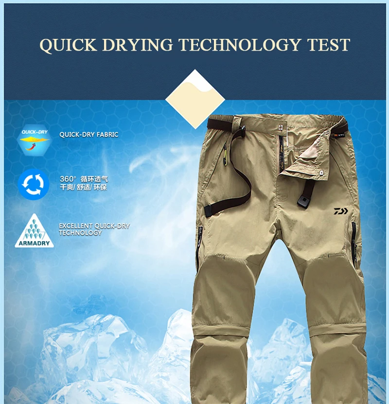 L-5XL, летние водонепроницаемые отстегивающиеся брюки для рыбалки, кемпинга, походов, брюки для спорта на открытом воздухе, мужские брюки, треккинговые брюки большого размера