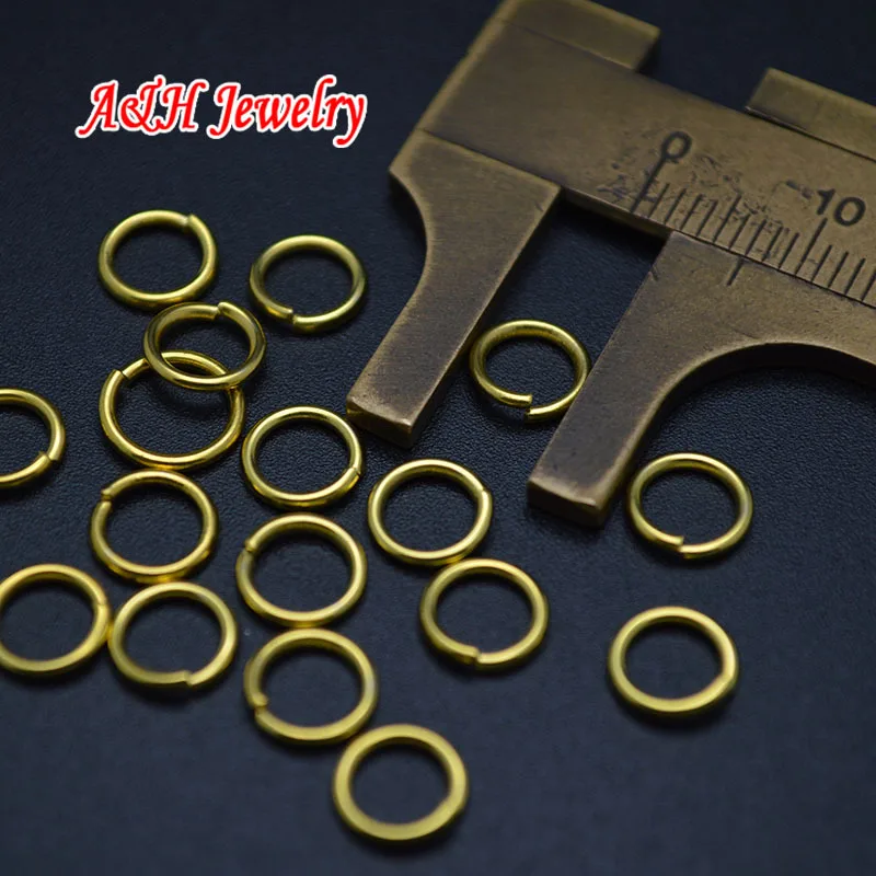 

200pcs DIY Findings 7mm Gold Jump Rings Fit For Pendant & Clasp Connection