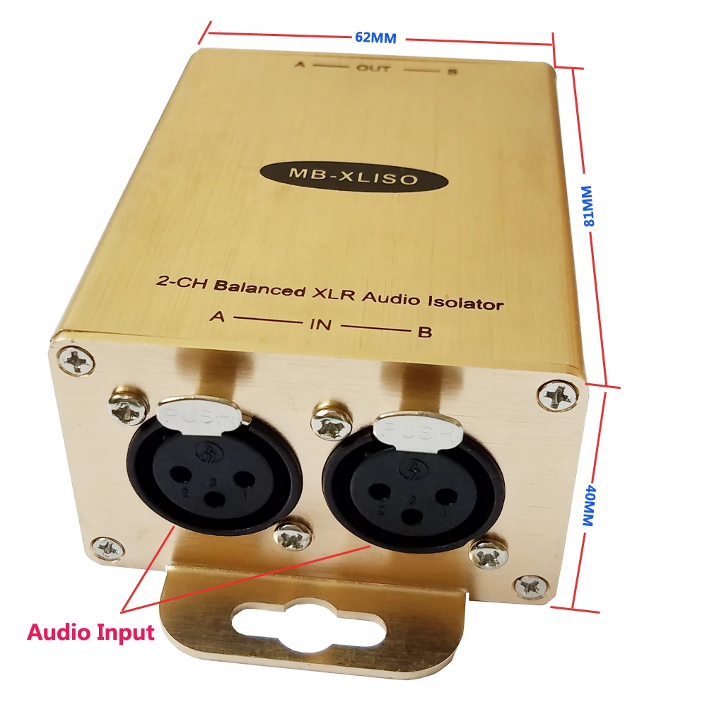 XLR аудио изолятор балансный Аудио шум убийца XLR аудио Eliminater аудио hum eliminator