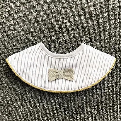 Grey stripe Ins, Ретро хлопковые дышащие детские нагрудники, водонепроницаемые детские вещи, детские вещи, 360 градусов, кармашек для риса - Цвет: Grey stripe
