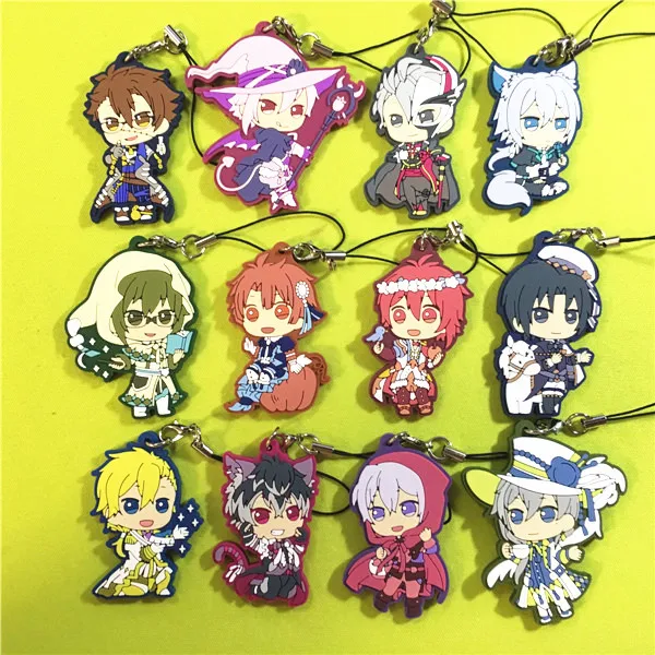 Idolish7 аниме брелок Изуми Иори Ямато Никайдо SOGO NAGI Тамаки Гаку Мицуки Осаки каучуковый ремешок аксессуары для мобильных телефонов/Подвески D170