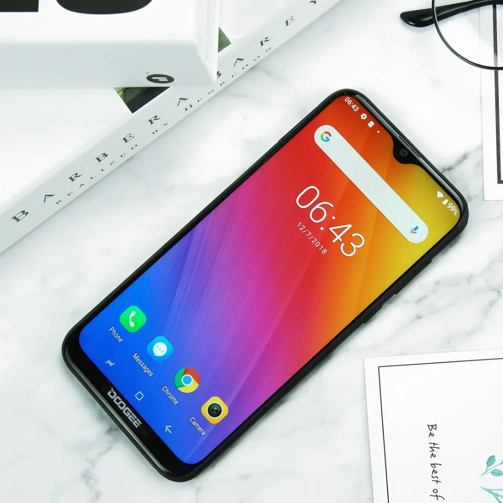 DOOGEE Y8 3 ГБ+ 32 ГБ четырехъядерный смартфон 6," экран капли воды две sim-карты 4G мобильный телефон Android 9,0 мобильный телефон