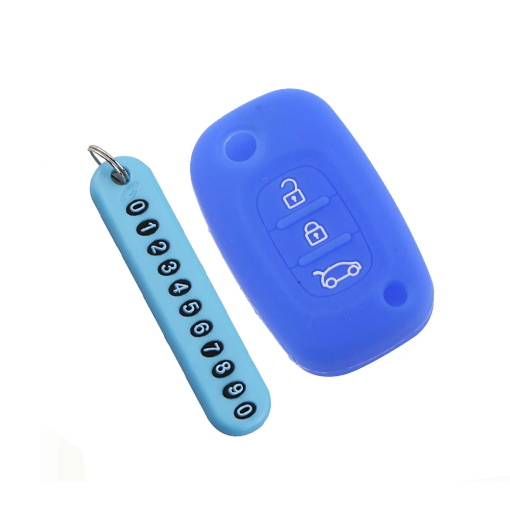 Силиконовый автомобильный телефонный брелок в форме числа чехол для ключей