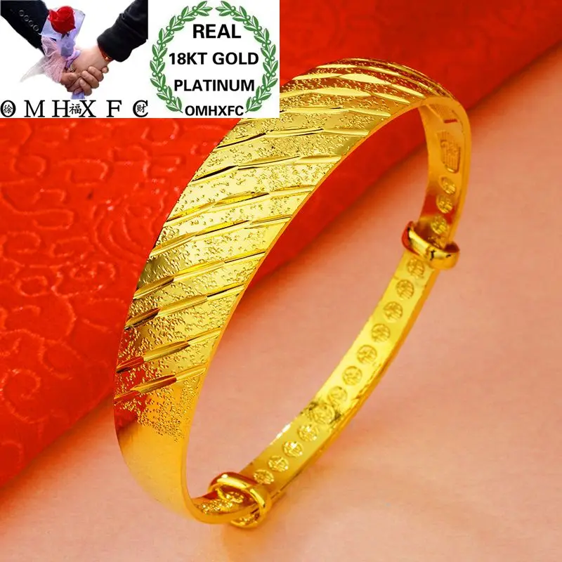

OMHXFC Wholesale European Fashion Woman Girl Party Wedding Gift Full Stars Meteor 18KT Gold Bangles BE02