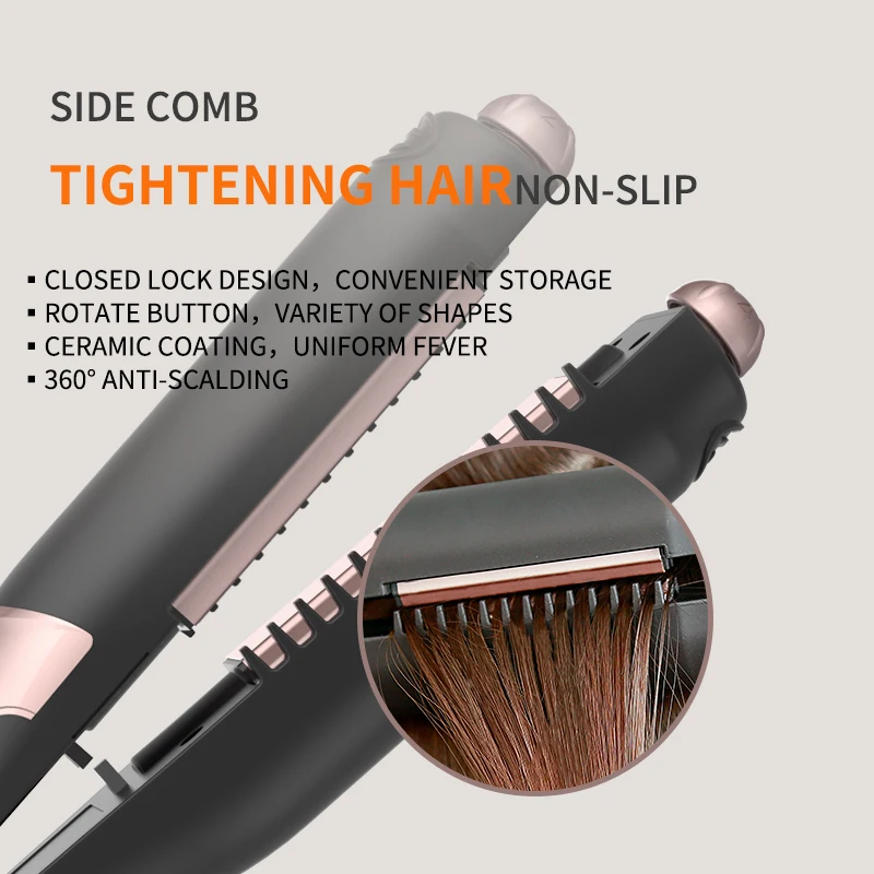 PRITECH 4 in1Professional Ceramic Electric Hair Straightener Portable Fluffy Corn Curling Iron Curler Styling Heating Comb | Красота и