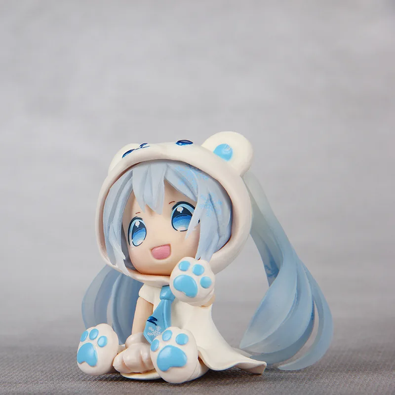 Япония Nendoroid Figma Аниме Хацунэ Мику Рисунок белый медведь Снег Q Ver. Коллекционные
