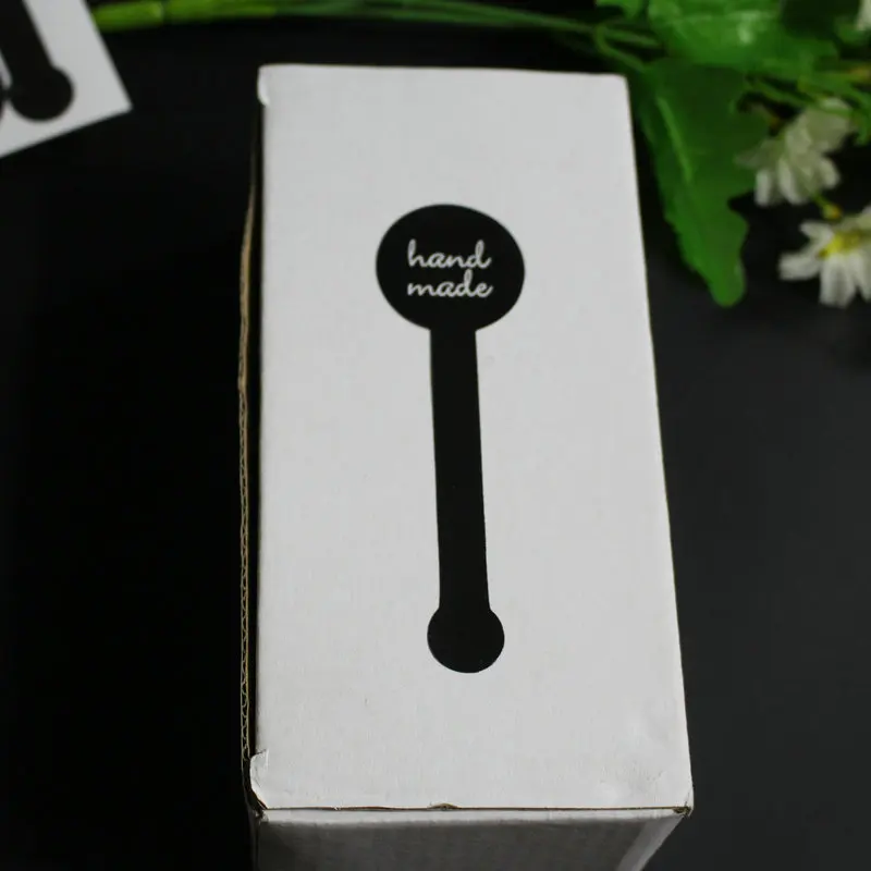 Самоклеящиеся черные стикеры Ручная работа 210 шт. длинные Стикеры для этикеток