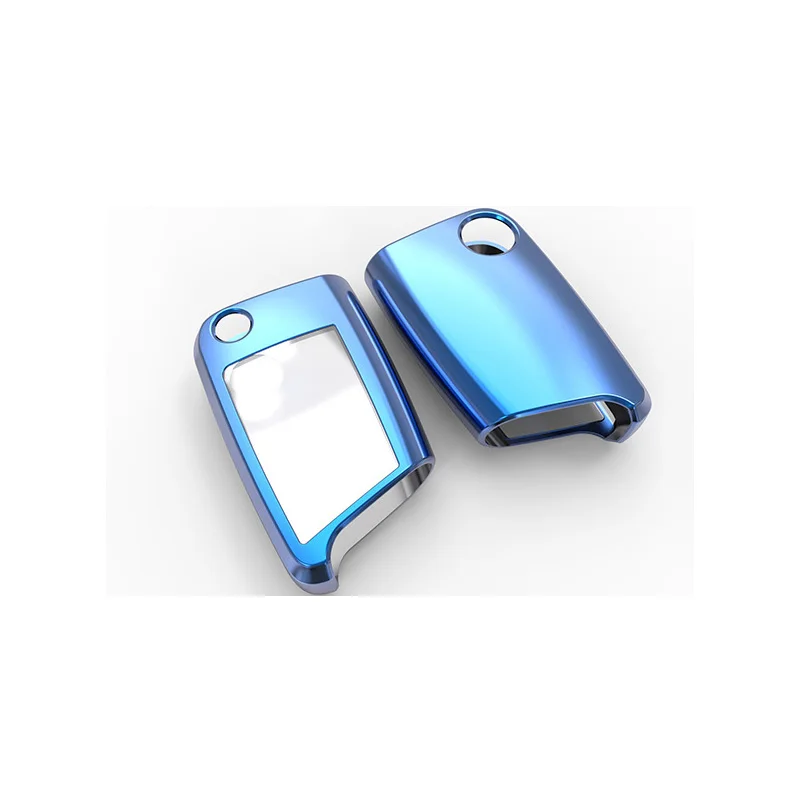 Чехол для автомобильного ключа ТПУ чехол розового и золотого цвета Volkswagen VW Tiguan L