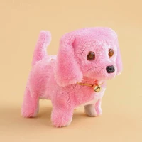 2020 new cute walking barking toy funny electric short floss electric moving dog children kids toys
