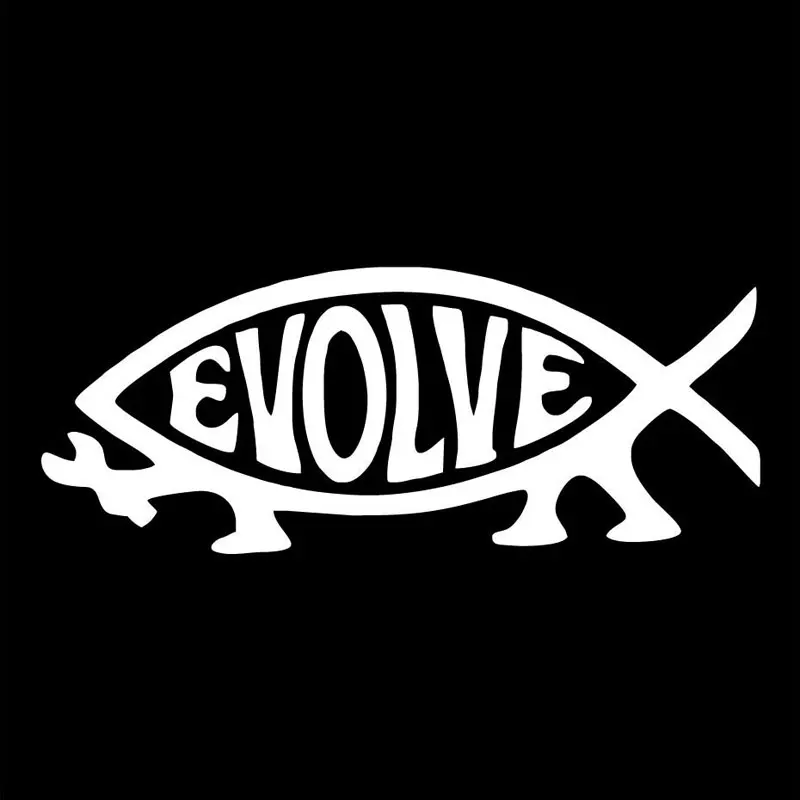 14 5 см * 6 Evolve Darwin Fish виниловая высеченная Наклейка для стайлинга автомобиля