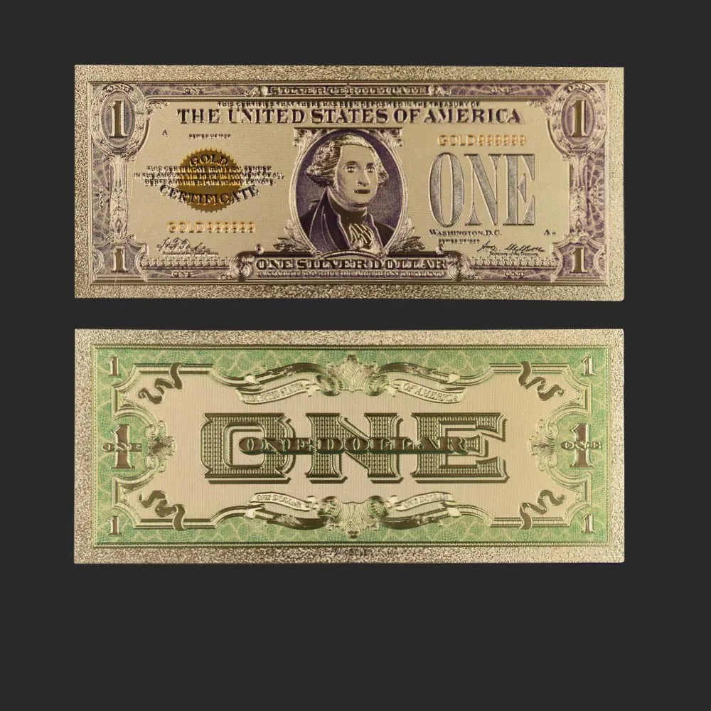 1928 7 шт. США $1 2 5 10 20 50 100 долларовая Золотая банкнота красочный мир денег для