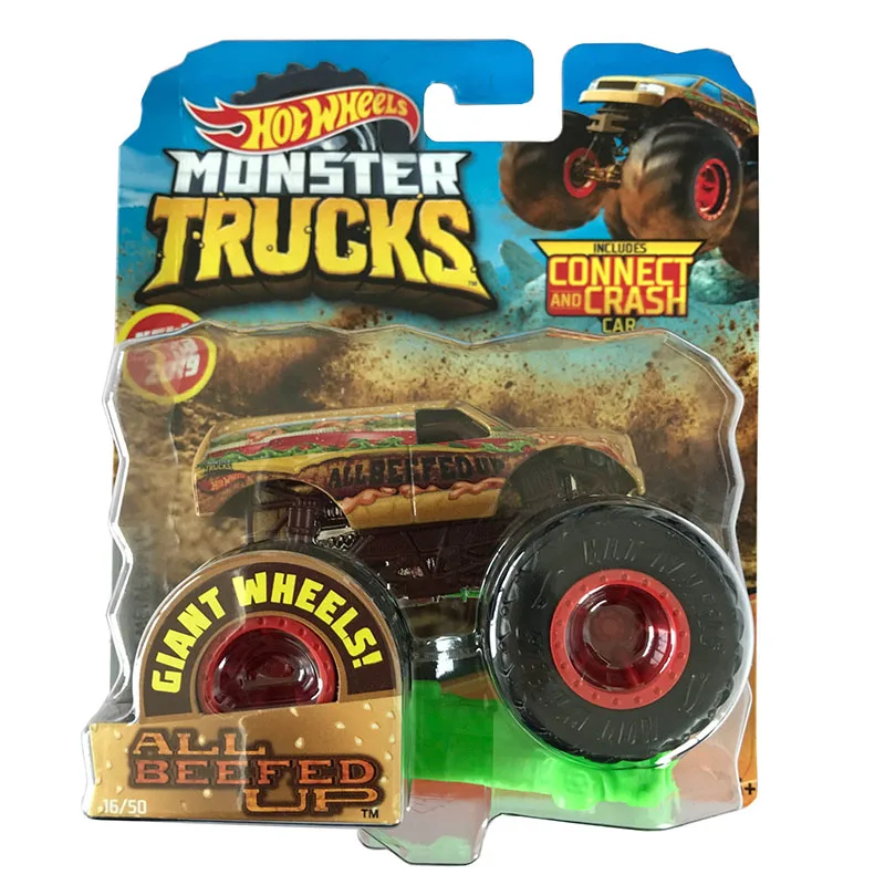 ALL BEEFED UP Hotwheels 1: 64 автомобиль игрушка монстр грузовики ассортимент металлические автомобили игрушка Lover коллекция FYJ44 Singel посылка для больших шин горячие колеса подарок - Цвет: ALL BEEFED UP