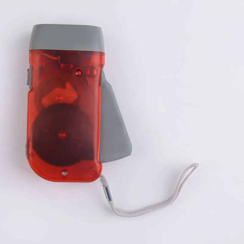 

by dhl or ems 100 pcs 3 LED Dynamo Flashlight Hand-pressing Crank No Battery Torch