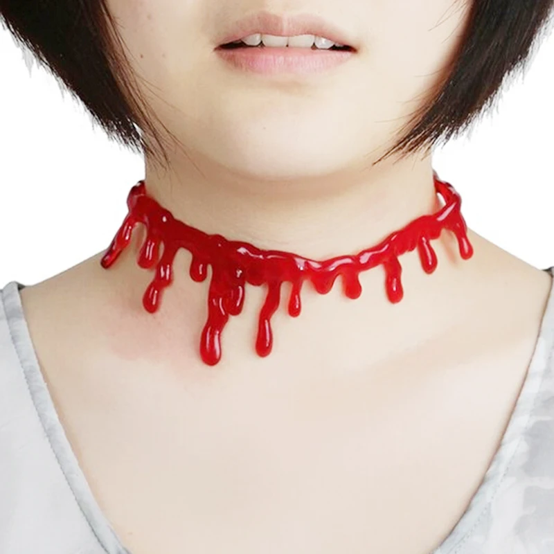 Фото Ожерелье для Хэллоуина с изображением ужаса капельного кровяного напыления(China)