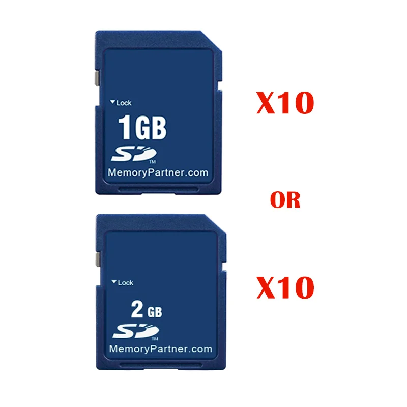 10pcs/Lot SD Card 1GB/2GB 512MB 256MB 128MB 64MB Carte Memoire SD Memory Cards Kaart Wholesale China Supplier Free Shipping