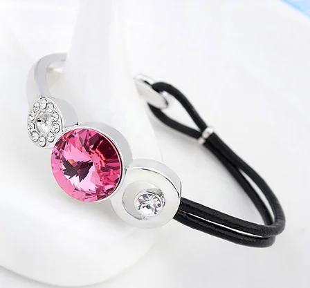 Браслет женский из натуральной кожи с кристаллами Сваровски|crystal swarovski bracelet|luxury