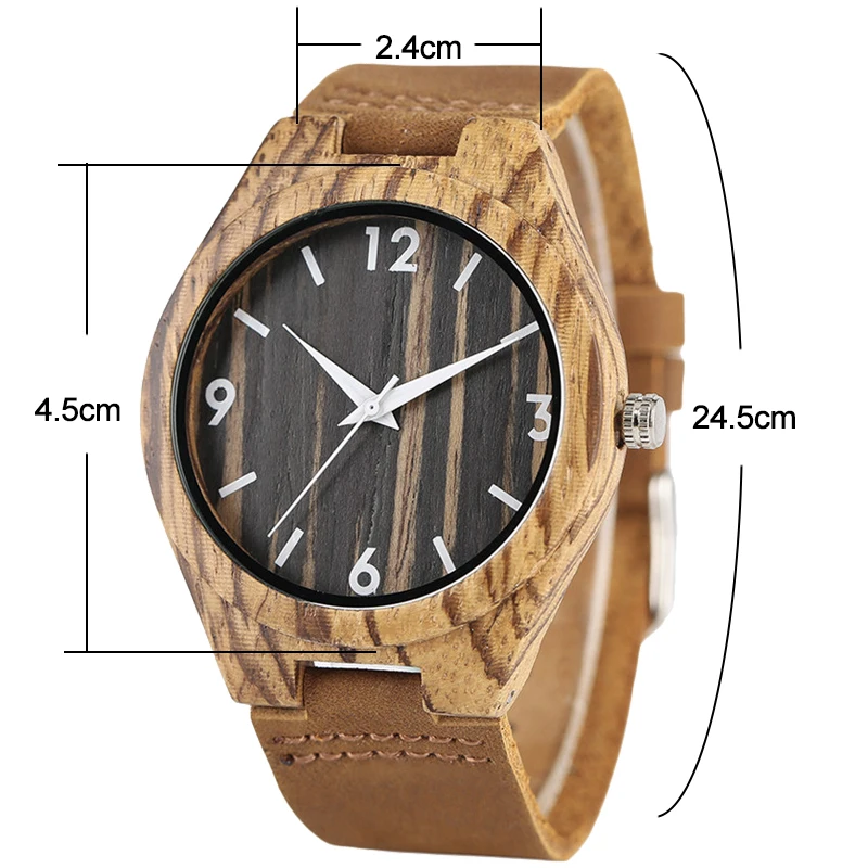 

Sporty Men Women Wooden Quartz Watch Concise Wood Grain Case Ultra Light Sandalwood Wristwatch Creative Dress Unisex Wood Clock