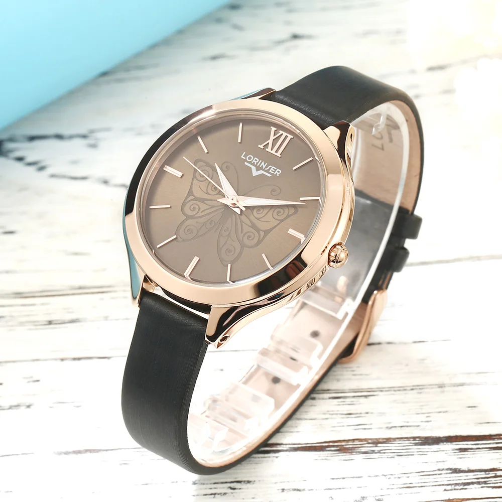 Lorinser пояса из натуральной кожи для женщин часы montre femme бабочки женские