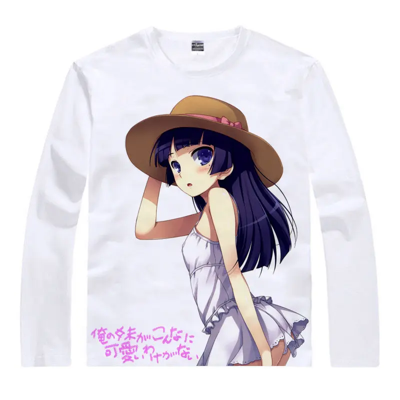 Футболка Oreimo рубашка Kirino Мужская футболка с коротким рукавом и длинными рукавами