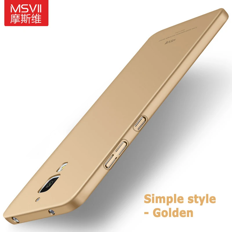 Simple Golden Чехол Msvii для Xiaomi mi 4 mi 4c чехол кольцо Матовые чехлы для Xiaomi mi 4 4C 4i чехол Xio mi Тонкий чехол из поликарбоната для Xiaomi mi 4C mi 4i чехол s - Цвет: Simple Golden