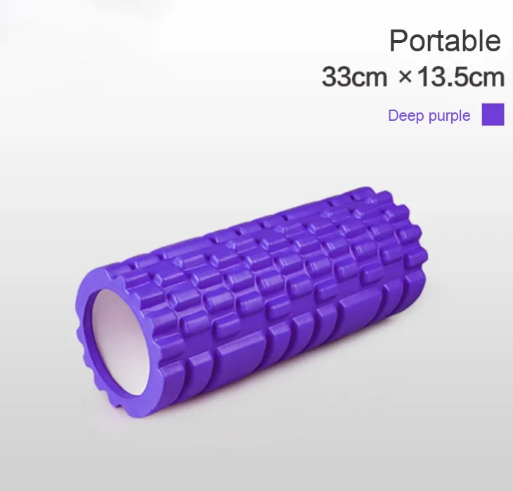 33cm purple 33cm45cmполые колонки для йоги роликовые блоки для йоги eva пена ролик для Пилатес фитнес спортзал массаж мышцы Релаксация спортивные инструменты - Цвет: 33cm purple