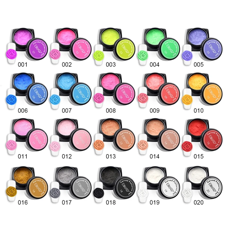 Elite99 3D Carved Patterns Nail Gel Varnish Nails For Modeling Sculpture Painting Lacquer Art Manicure | Красота и здоровье