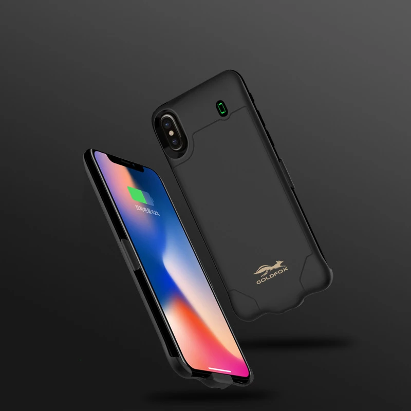 4000 мАч/6000 мАч для iPhone X чехол зарядного устройства мобильного телефона резервного