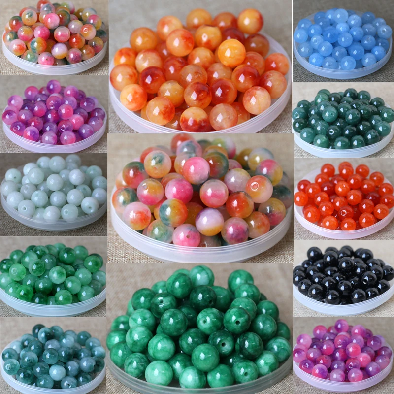 Стеклянные бусы 8 мм амулеты из натурального бисера для рукоделия аксессуары 20