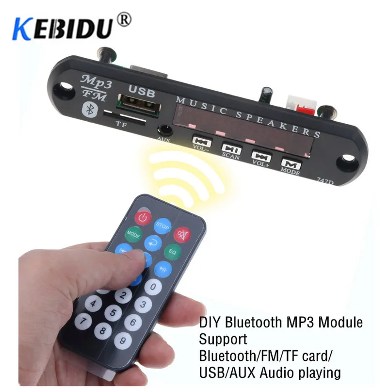 Bluetooth 12 в MP3 Wma декодер плата модуль mp3 поддержка FM SD USB AUX аудио плеер для