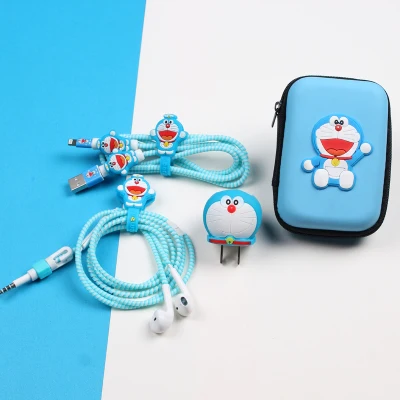 Хороший подарок милый мультфильм USB кабель наушники протектор набор с кабелем Стикеры для намотки Спиральный шнур протектор для iphone 5 6 6s 7plus