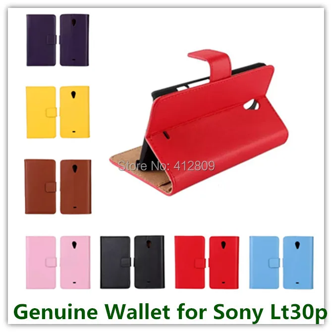 1 шт. хит продаж чехол из натуральной кожи с подставкой для sony Xperia T LT30P LT30i