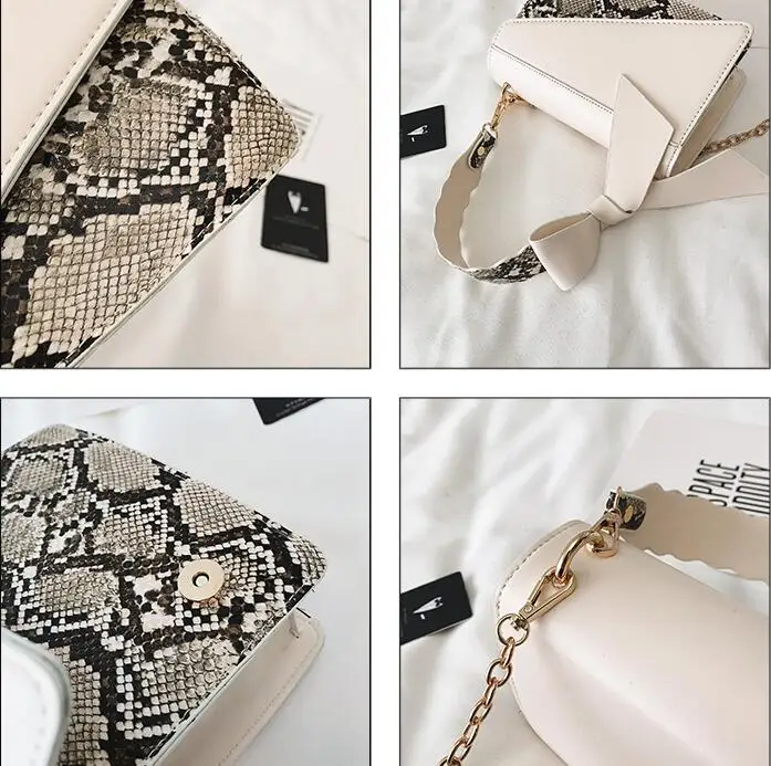 Hot-sale Fashion Serpentine Butterfly chain single shoulder bag Simple color contrast luxury lady handbag Splicing messenger | Багаж и