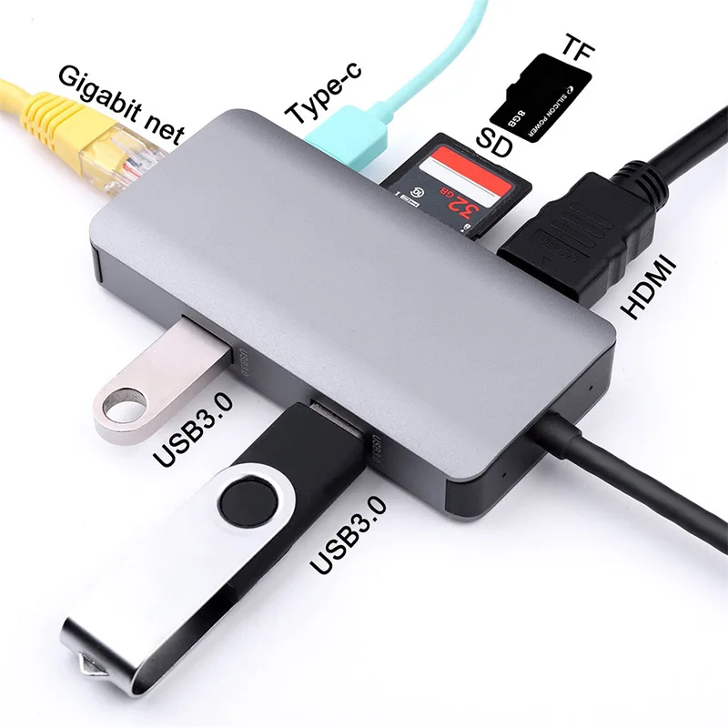 Сетевой адаптер с PD3.0 для DOY лидер продаж 2019 концентратор типа C на 4K HDMI выход 2