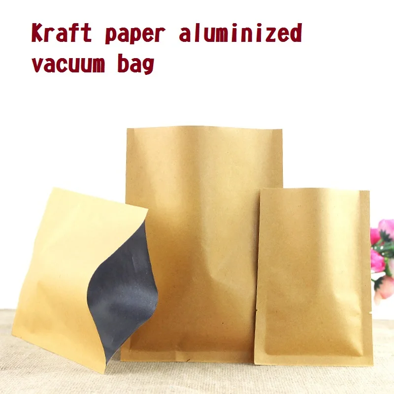 

10X15 CM Kraft paper bag Aluminized Food packaging bag Tea bag Vacuum bag 100pcx