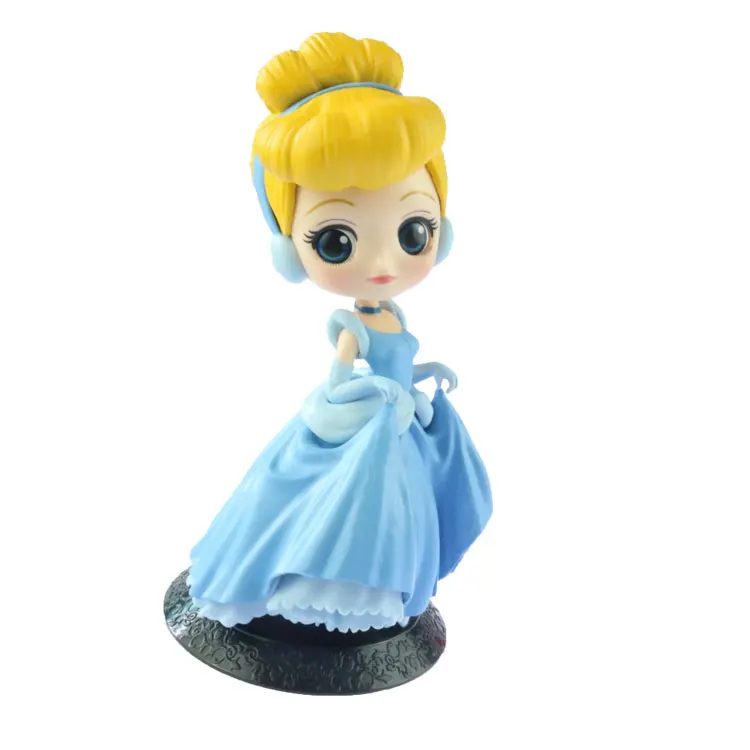 15 Дисней Принцесса игрушки Q Posket Замороженные Эльза Анна ПВХ Фигурки Белоснежка Мерида куклы детские игрушки для девочек подарок - Цвет: 15