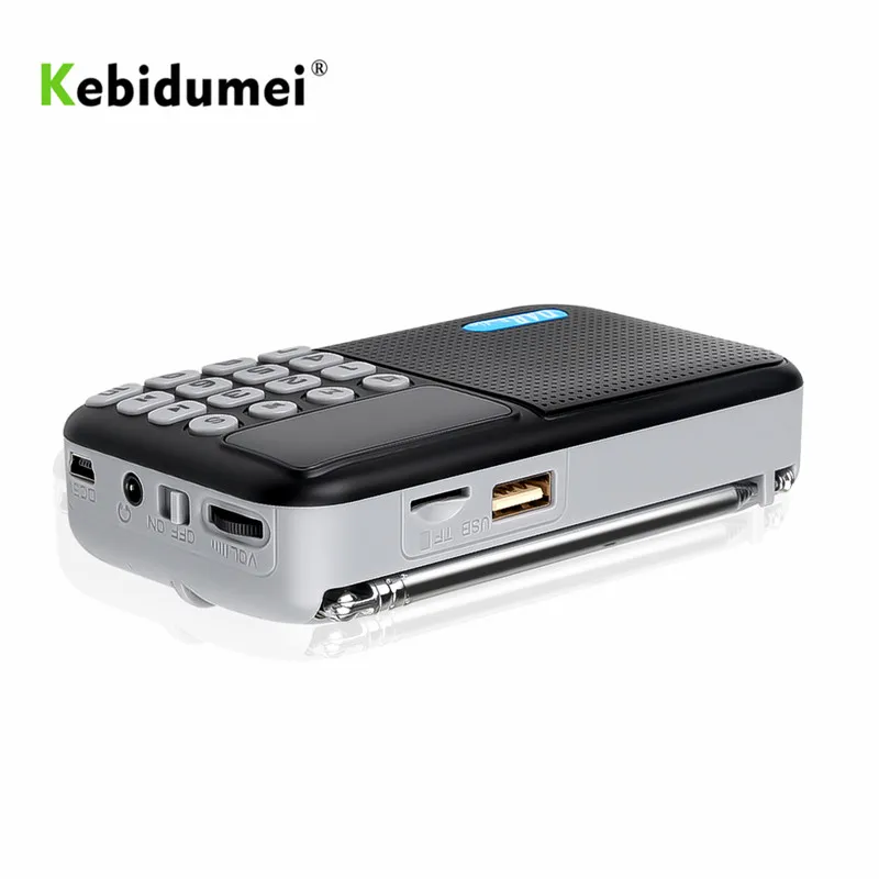 Цифровой DAB + fm радиоприемник Kebidumei мини портативный bluetooth динамик стерео