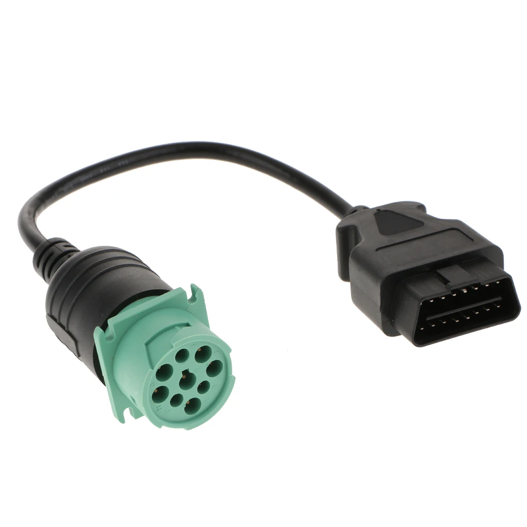 9 контактный штыревой разъем для 16 контактного женского адаптера OBD II