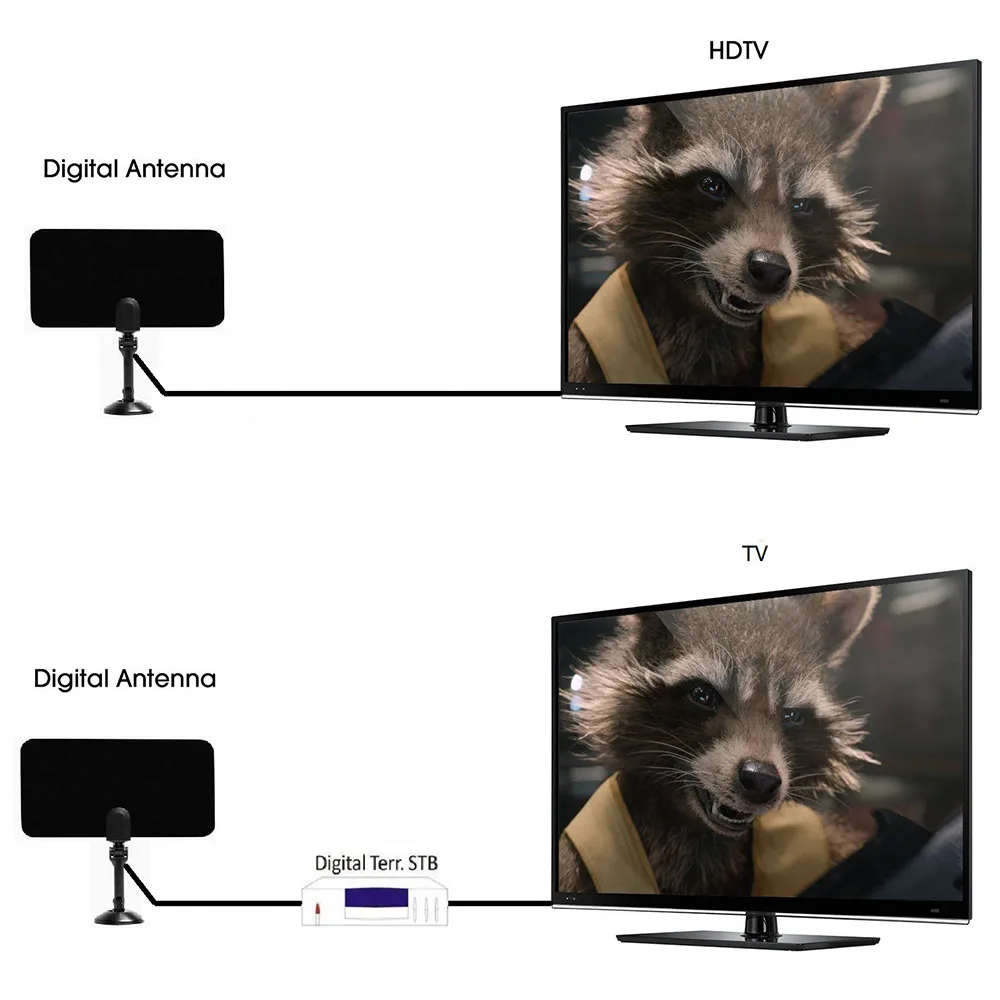 Универсальная аналоговая цифровая ТВ-антенна интерьерная антенна для ТВ